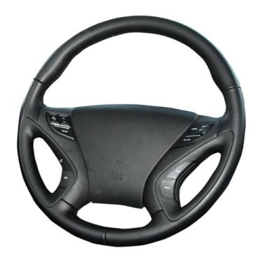 Imagem de Capa de volante, para Hyundai Sonata 8 2011-2014, personalize couro costurado à mão DIY