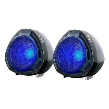 Imagem de Caixa De Som P/Computador Light Rgb Usb/P2 5V-10W Preta 110735