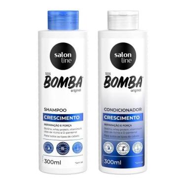 Imagem de Kit Shampoo E Condicionador Sos Bomba Original 300ml Salon Line - S.O.