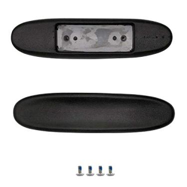 Imagem de MYFUNSHOP Almofadas de substituição para cadeira de jogos, peças de substituição para cadeira de escritório de poliuretano macio universal (1 par) preto