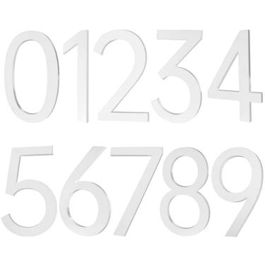 Imagem de Números de caixa de correio autoadesivos de 10 cm, números de casa para porta de apartamento, casa de fazenda, caixa de correio, escritório, hotel, fora, números de endereço e letras, número de casa