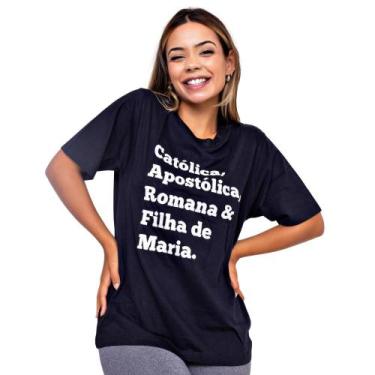 Imagem de Camiseta Tshirt Bordada Feminina Religiosa Cristã Catolica - Boutique