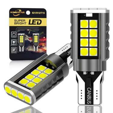 Imagem de 921 lâmpadas de LED 912 T15 de ré, 2600 lúmens 6000 K Xenon branco W16W 906 904 902 lâmpadas de LED super brilhantes 921 lâmpadas de substituição reversa direta (pacote com 2)