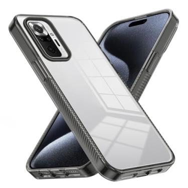 Imagem de Escudo protetor do telefone Capa cristalina compatível com Xiaomi Redmi Note 10 Pro 4G, PC acrílico rígido, capa traseira protetora ultrafina, capa de absorção de choque antiarranhões (Size : Black)