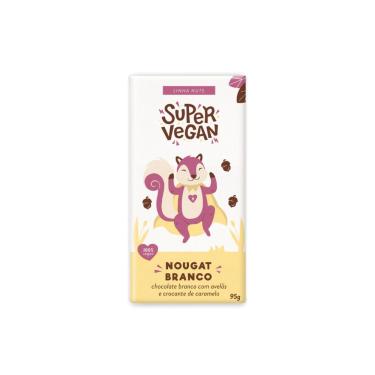 Imagem de Barra de Chocolate Branco Vegano Nougat Crocante de Caramelo Super Vegan 95g