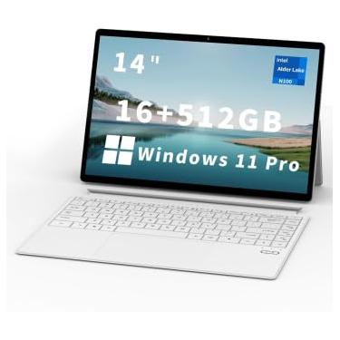 Imagem de FUNYET Laptop 2 em 1, 14 Polegadas, Intel Celeron N100 12ª Geração, 16GB DDR5, 512GB SSD, Tela Sensível ao Toque, Wi-Fi 6, BT5.2, Teclado Retroiluminado