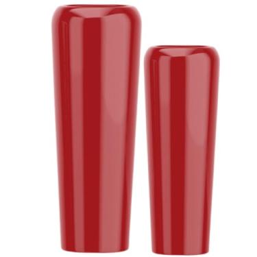 Imagem de Jogo Vasos Vietnamita 80cm E 65cm Fibra De Vidro Auto Brilho (Bordo)