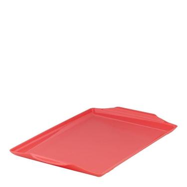Imagem de Bandeja Retangular 23x35 Coral Em Polipropileno Linha Tendência Vem