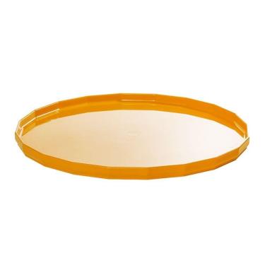 Imagem de Bandeja Elegance Redonda Aro 30 Laranja Em Polipropileno Linha Tropical Vem