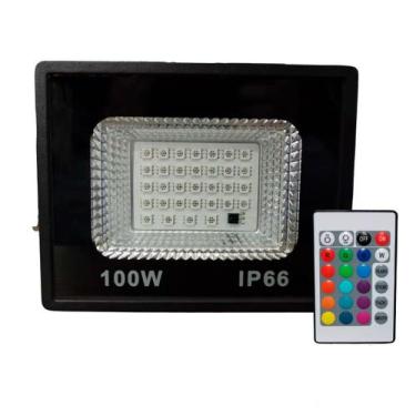 Imagem de Refletor de Led 100W RGB Bivolt - AAATOP - REF-100W-RGB