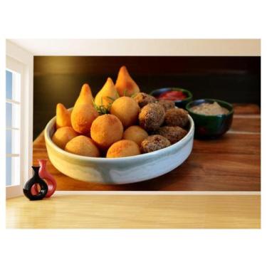 Imagem de Papel De Parede Alimentos Salgados Coxinha Bar 3,5M Al531 - Você Decor