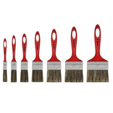 Imagem de Kit 7 Pincel Trinchas Para Pintura Tigre Media 500 Cerda Gris Para Par