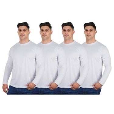 Imagem de Kit 4 Camisetas Masculinas Segunda Pele Térmica 50 UV Dry - TRV, P, Br
