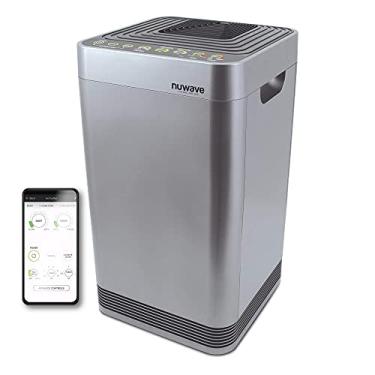 Imagem de NuWave Purificador de ar inteligente de área grande OxyPure para captura e elimina fumaça, poeira, pólen, mofo, pelos de animais de estimação, alérgenos, chumbo, formaldeído, gases, bactérias, VOCs e germes (OxyPure com 9 filtros de carbono/HEPA)