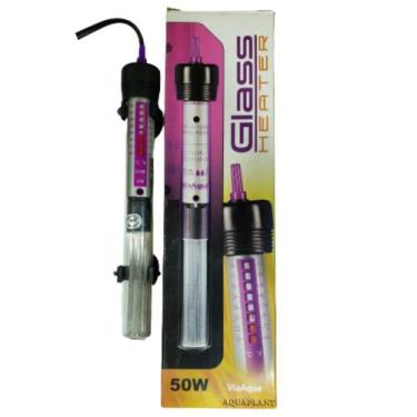 Imagem de Aquecedor Com Termostato Via Aqua 50w Para Aquários Até 50lts 110v