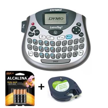 Imagem de Rotulador Etiquetadora Letratag Lt100t Dymo C/1 Fita 4 Pilha