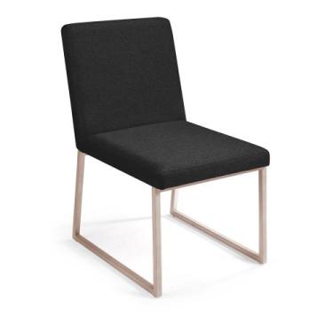 Imagem de Cadeira Tulipa em Aço Carbono Dourado - Drop mobiliário