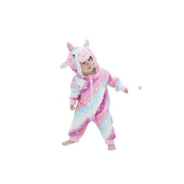 Imagem de Macacão Pijama Inverno Bebê Bichinhos Infantil - Rey Shop, Unicórnio, 