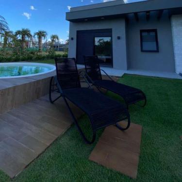 Imagem de Espreguiçadeira Horizontal em Corda Náutica Preta - New Garden