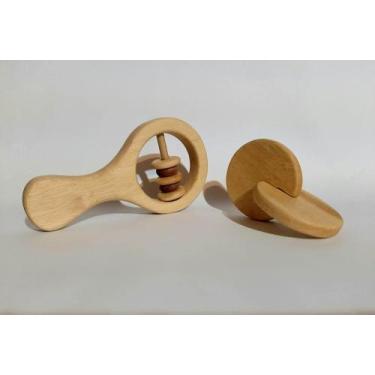 Imagem de Kit Montessori para bebês - Discos Interconectados e Chocalho - Spalme