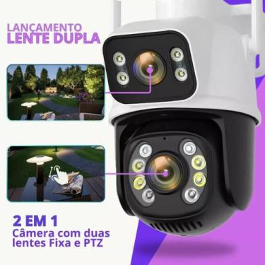 Imagem de Câmera de Segurança Lente Dupla Prova D'Água Wife Smart Hd Visao Notur