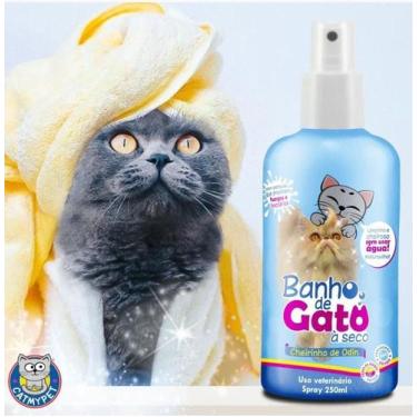 Imagem de kit 2un Spary Banho de Gato a Seco Pelos Limpos Óleo Argan Catmypet