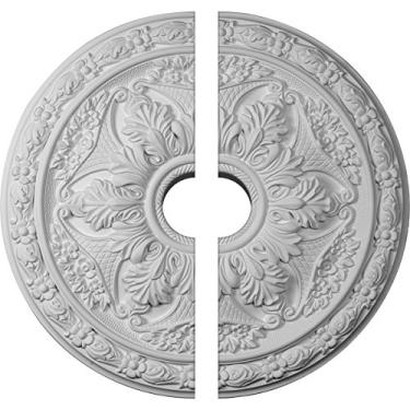 Imagem de Medalhão de teto Ekena Millwork 50 cm OD Baile, Divisor, 20"OD x 3 1/2"ID x 1 5/8"P (Fits Canopies up to 3 1/2"), Factory Primed