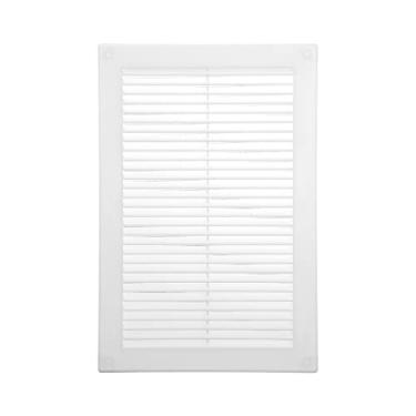 Imagem de Vent Systems Capa de ventilação macia de plástico branco de 15 cm x 25 cm - Grade de ventilação retangular plana durável com malha integrada - Grelha de ventilação resistente ao clima para parede ou