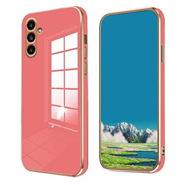 Imagem de Capa de silicone rosa compatível com Samsung M55, revestimento para Samsung Galaxy M55, capa fina e macia à prova de choque (vermelha)