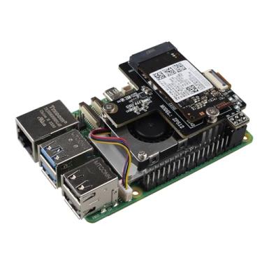 Imagem de ZDE Placa adaptadora de disco rígido SSD ZP512 PCIe para M.2 Key-M NVMe placa periférica PIP PCIe compatível com Raspberry Pi 5 suporta cooler ativo oficial