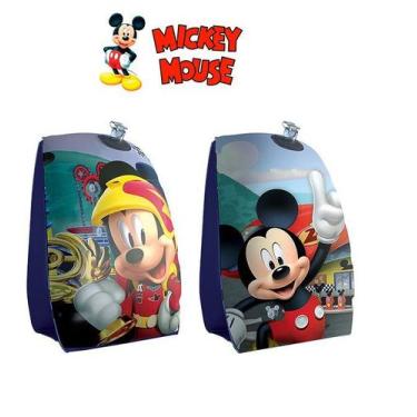 Imagem de Boia de Braço Inflável Infantil Mickey Mouse Disney 29X15cm - ETITOYS