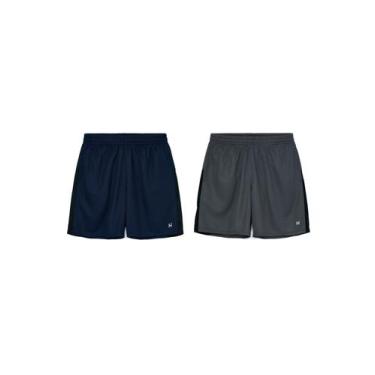 Imagem de Kit 2 Bermudas Esportivas Masculinas - Hering, P, Multicolorido