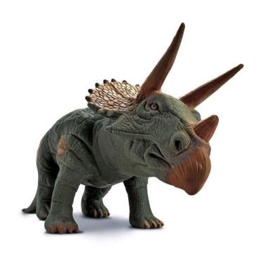 Imagem de Dinossauro Triceratops Brinquedo Grande 33 Cm Vinil Macio Bee Toys