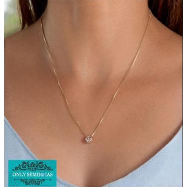 Imagem de Colar corrente veneziana banhado a ouro 18k com Ponto de Luz Only Semi