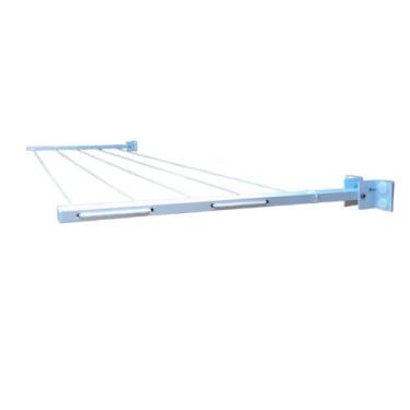 Imagem de Varal de parede articulado aluminio 30Kg Matrivarais, Branco