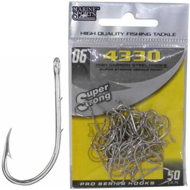 Imagem de Anzol Marine Sports 4330 Super Strong 01 Ao 18 Nickel 50 Unidades, 433