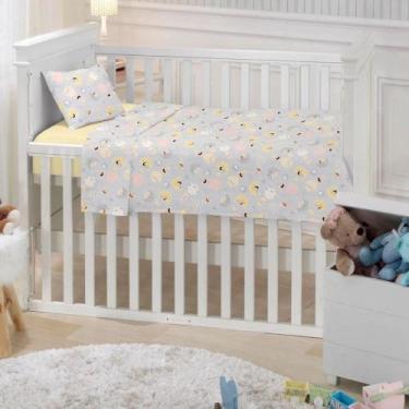 Imagem de Jogo de Cama Infantil para Berço Santista - 100% Algodão Baby Balloon 