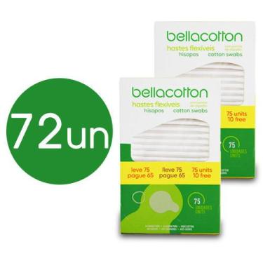 Imagem de Haste Flexivel Cotonete Bellacoton 72 caixas com 75 unidades - Bellaco