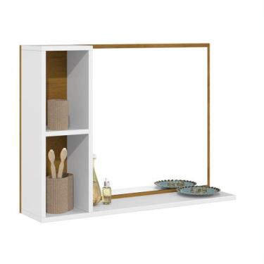 Imagem de Espelheira Gabinete Armário Para Banheiro De Parede Suspenso Closet Ni