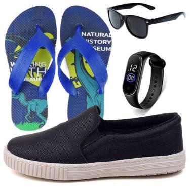 Imagem de Sapatilha Infantil Sapatenis Calce Facil Casual Social LIGHT + Chinelo