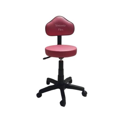 Imagem de Cadeira secretaria Verona  com regulagem de altura a gás - base com rodízio corano Rosa Bebe