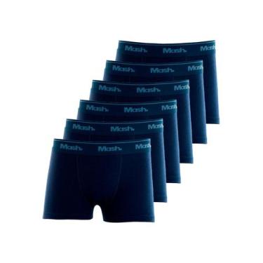 Imagem de Kit com 6 Cuecas Infantil Boxer Mash 190.03, Azul marinho, GG