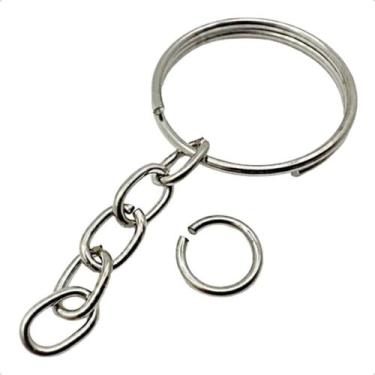 Imagem de Kit 100 Argola Chaveiro 25mm C/ Elo Para Chaves - Magazine Ribeiro