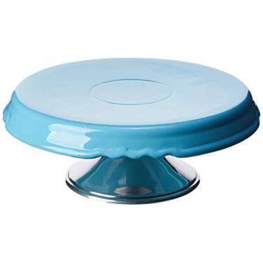 Imagem de Boleira Peq Com Pé Alumínio Ceramicas Pegorin Azul Bebe Pequeno