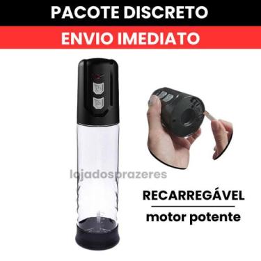 Imagem de Bomba Peniana Automática Recarregável Vibrador Penis Sucção Aumento Pa