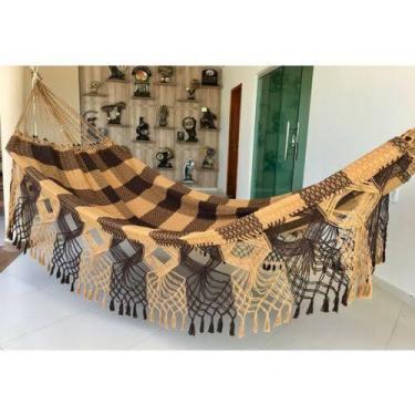 Imagem de rede de descanso e dormir casal reforçada 100 algodao luxo - redespoti