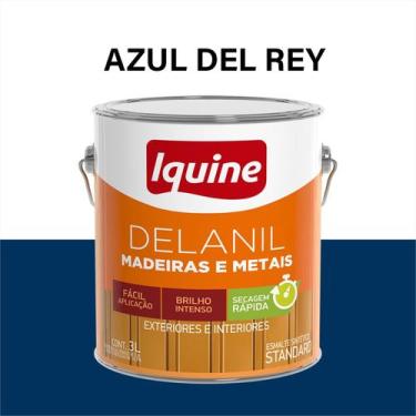 Imagem de Tinta Esmalte Madeira e Metais Ultra Resistivo 3L - Iquine, Azul Del R