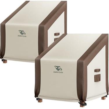 Imagem de Zadst Cycle Capa para Cadeira de Exterior, Capa para Cadeira de Mobiliário de Pátio À Prova D'Água, Capa para Cadeira de Pátio Resistente Adequada para Cadeira de Assento Profundo, Cadeira de Exterior