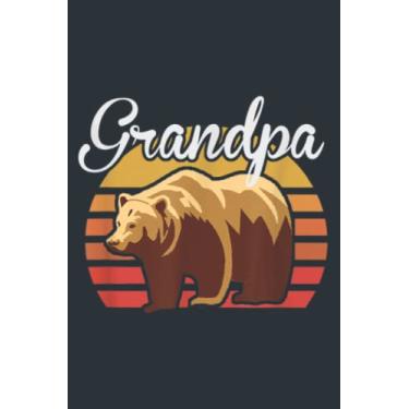 Imagem de Mens Vintage Retro Grandpa Bear, Matching Grand-dad Baby Love: Study Notebook, 6 x 9 inches, 120 pages