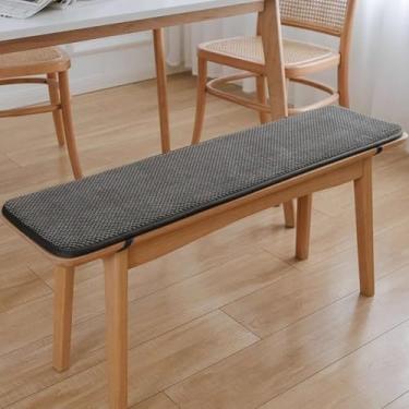 Imagem de NUOKEI Four Seasons Almofada de assento de espuma viscoelástica super macia com laços antiderrapante almofada de cadeira durável cor sólida para uso interno